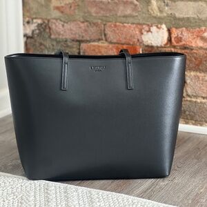 Lawful London Sienna Laptop tote Bag Black Red interior